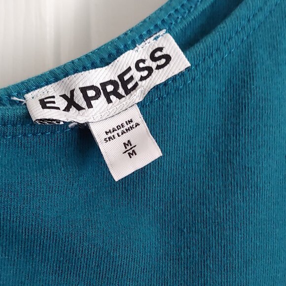 EXPRESS Blue Green Peplum Tank Top – Size Medium - Picture 3 of 6